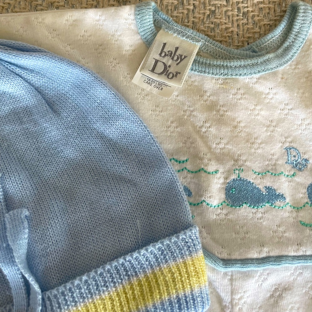 Vintage Baby Dior Romper w/Hat